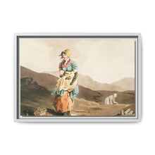 Illustration of the cranberry girl from The Costume of Yorkshire (1814) by George Walker - NOMADEN ART GALLERY