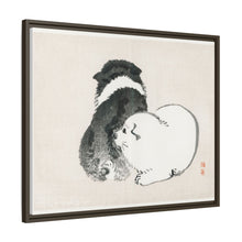 Black and white puppies by Kōno Bairei (1844-1895).