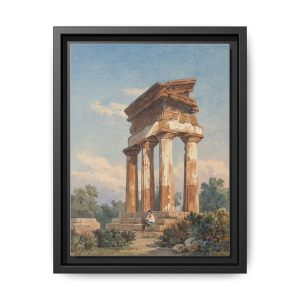 A Temple Ruin in Agrigento (c. 1825) by Carl Wilhelm Götzloff: A Classical Landscape - NOMADEN ART GALLERY