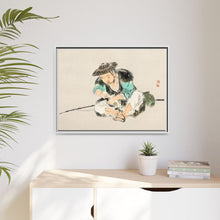 Man maintaining a fishing rod by Kōno Bairei (1844-1895)