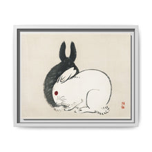 Black and white rabbits by Kōno Bairei (1844-1895) - NOMADEN ART GALLERY