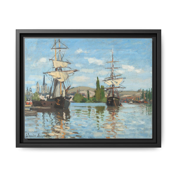 Ships Riding on the Seine at Rouen (1872–1873) by Claude Monet - NOMADEN ART GALLERY