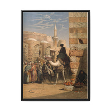 Egypt: a street with a man smoking and riding a camel. Chromolithograph after C. F. H. Werner, 1873. - NOMADEN ART GALLERY