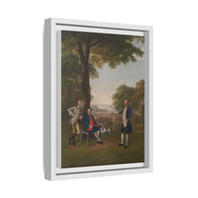Arthur Holdsworth Conversing with Thomas Taylor and Captain Stancombe by the River Dart (1757) by Arthur Devis
