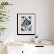 Botanical pochoir pattern in Art Nouveau oriental style