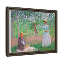 In the Woods at Giverny, Blanche Hoschedé at Her Easel with Suzanne Hoschedé Reading (1887) by Claude Monet - NOMADEN ART GALLERY