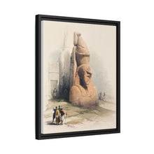Entrance of the temple at Luxor showing one of two colossal stature of Rameses II illustration by David Roberts (1796–1864)