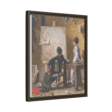 Adéle de Saussure and Marie-Louise Ravel, the Artist's Wife, in His Studio (1877) by Edouard Ravel