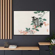 Black-capped chickadee by Kōno Bairei (1844-1895)