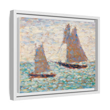 Two Sailboats at Grandcamp (Deux voiliers Ã Grandcamp) (ca. 1885) by Georges Seurat