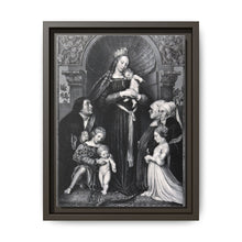 Saint Mary (the Blessed Virgin) with the Christ Child and a family as donors. Lithograph by F.S. Hanfstaengl, 1832 , after H. Holbein. - NOMADEN ART GALLERY