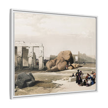 Fragment of the Great Colossi at the Memnonium Thebes illustration by David Roberts (1796–1864)