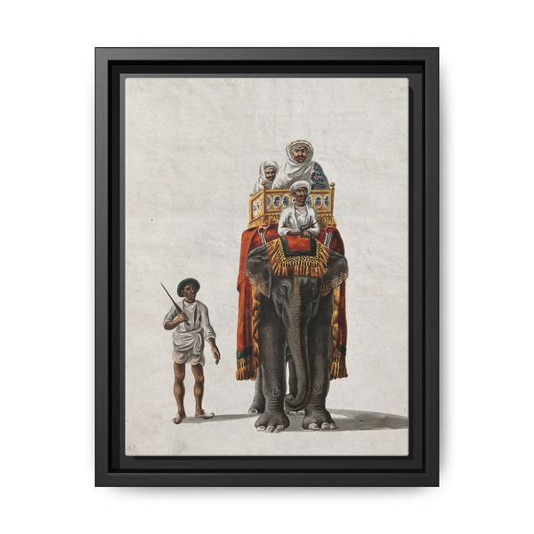 Indian Gouache Painting: Elephant Procession - NOMADEN ART GALLERY