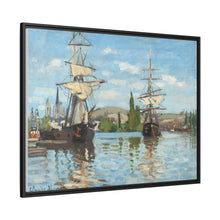 Ships Riding on the Seine at Rouen (1872–1873) by Claude Monet - NOMADEN ART GALLERY