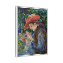 Marie-Thérèse Durand-Ruel cosiendo (1882) de Pierre Auguste Renoir 