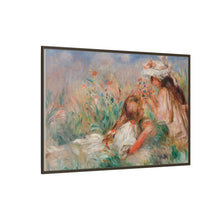 Mädchen im Gras arrangieren einen Blumenstrauß (Fillette couchée sur l'herbe et jeune fille arrangant un Bouquet) (1890) von Pierre-Auguste Renoir.