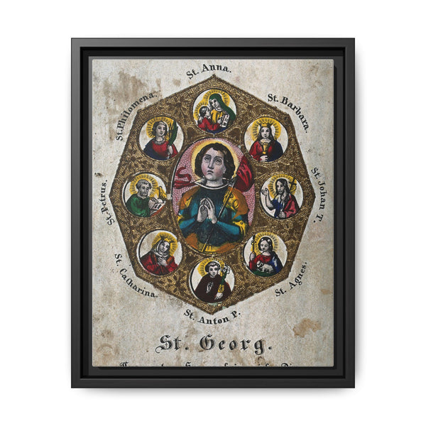 Saint George and Saint Antony of Padua, Saint Catherine of Alexandria, Saint Peter the Apostle, Saint Philomena, Saint Anne, Saint Barbara, Saint John the Baptist and Saint Agnes - NOMADEN ART GALLERY
