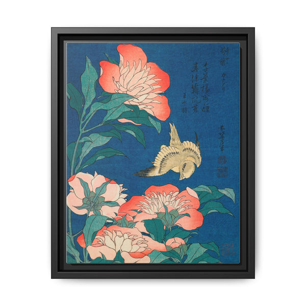 Katsushika Hokusai's peonies and canary (1834) - NOMADEN ART GALLERY