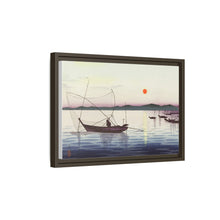 Boats and setting sun (1900 - 1936) by Ohara Koson
