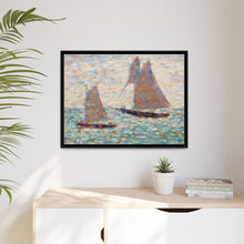 Two Sailboats at Grandcamp (Deux voiliers Ã Grandcamp) (ca. 1885) by Georges Seurat