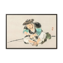 Man maintaining a fishing rod by Kōno Bairei (1844-1895) - NOMADEN ART GALLERY
