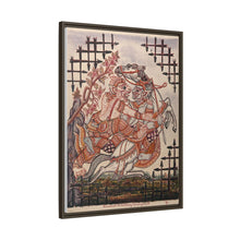 A scene from the Ramayana: Hanuman catching Virunyananti . Gouache painting by a Thai artist.