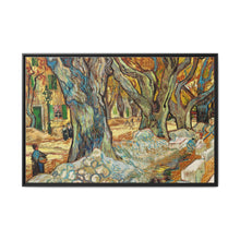 The Large Plane Trees (Road Menders at Saint-Rémy) (1889) by Vincent Van Gogh. Original from The Cleveland Museum of Art. - NOMADEN ART GALLERY