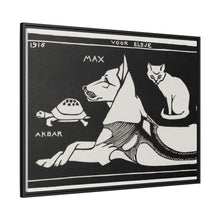 Akbar the tortoise, Max the dog and Puss the cat (1916 ) by Julie de Graag