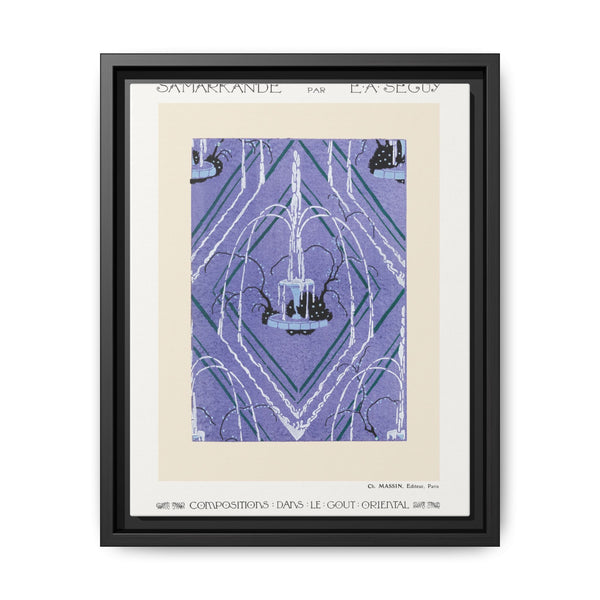 Art Deco fountain pattern pochoir print in oriental style. Original from our own 1914 edition of Samarkande - NOMADEN ART GALLERY