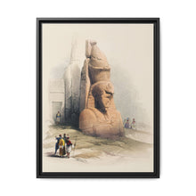 Entrance of the temple at Luxor showing one of two colossal stature of Rameses II illustration by David Roberts (1796–1864) - NOMADEN ART GALLERY