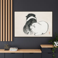 Black and white puppies by Kōno Bairei (1844-1895).