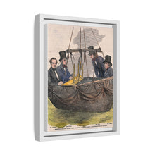 Four men in the basket of a balloon by Mayall.