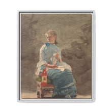 Young Woman Sewing (1876) by Winslow Homer - NOMADEN ART GALLERY