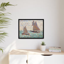 Two Sailboats at Grandcamp (Deux voiliers Ã Grandcamp) (ca. 1885) by Georges Seurat