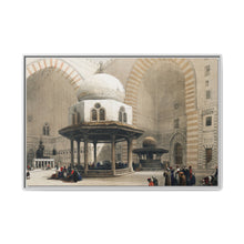 Mosque of Sultan Hassan Cairo illustration by David Roberts (1796–1864) - Framed Wall Art - NOMADEN ART GALLERY