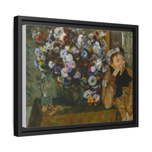 Una mujer sentada junto a un jarrón de flores de Edgar Degas (¿Madame Paul Valpinçon?) 