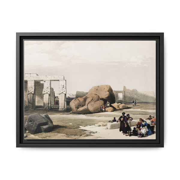 Fragment of the Great Colossi at the Memnonium Thebes illustration by David Roberts (1796–1864) - NOMADEN ART GALLERY