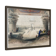 Ancient Egypt Art Print: Edfou Temple Portico View by David Roberts - Wall Art Canvas Print