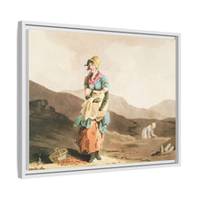Illustration of the cranberry girl from The Costume of Yorkshire (1814) by George Walker