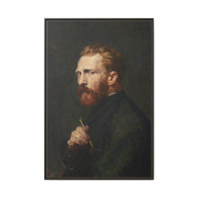 Framed Matte Canvas Wall Art - Vintage Portrait of Artist - NOMADEN ART GALLERY