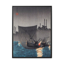 Tsukuda Island, Fishing Nets at Night (1936) print in high resolution by Hiroaki Takahashi - NOMADEN ART GALLERY