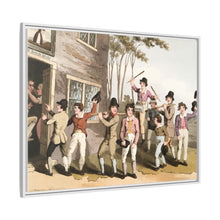 Illustration of riding the stang from The Costume of Yorkshire (1814) by George Walker
