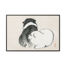 Black and white puppies by Kōno Bairei (1844-1895). - NOMADEN ART GALLERY