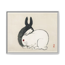 Black and white rabbits by Kōno Bairei (1844-1895) - NOMADEN ART GALLERY