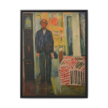 Self-Portrait Between the Clock and the Bed (1940-1943) by Edvard Munch - NOMADEN ART GALLERY