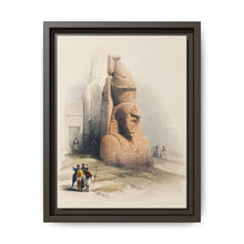 Entrance of the temple at Luxor showing one of two colossal stature of Rameses II illustration by David Roberts (1796–1864) - NOMADEN ART GALLERY