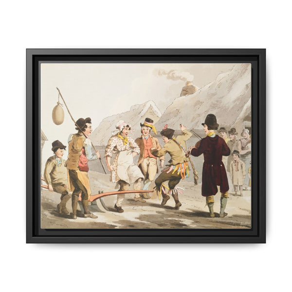 Illustration of the fool plough from The Costume of Yorkshire (1814) by George Walker
