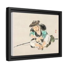 Man maintaining a fishing rod by Kōno Bairei (1844-1895)