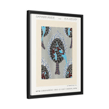 Estampado pochoir con estampado de pájaros Art Nouveau en estilo oriental