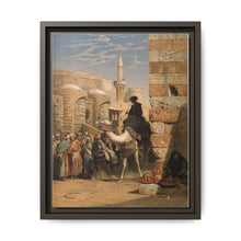 Egypt: a street with a man smoking and riding a camel. Chromolithograph after C. F. H. Werner, 1873. - NOMADEN ART GALLERY